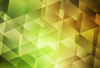 Light Green, Red vector triangle mosaic template.