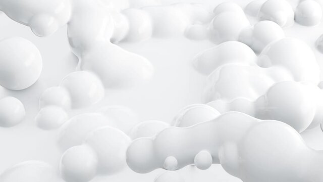 abstrakte 3D Hintergrund Animation mit fl&uuml;ssigen Kugeln - Loop