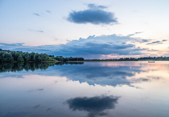 Lake in village Hohenrode in Germany