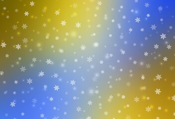 Obraz na płótnie Canvas Light Blue, Yellow vector pattern in Christmas style.