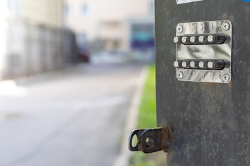 Home door lock button panel