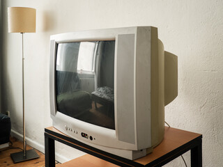 Side view of an old Retro TV