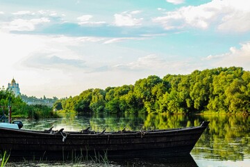 Fototapeta premium boats on the river
