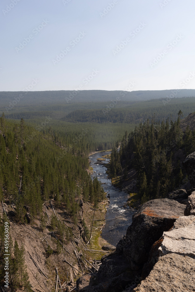 Wall mural River through Yellowstone