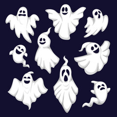 Ghost character. Happy Halloween