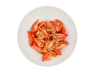 Garlic tomato salad