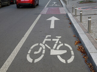 Dedicated lane for cyclists