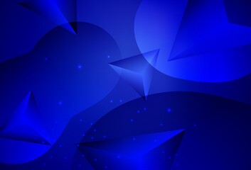 Dark BLUE vector Colorful illustration with circles and lines in futuristic style.