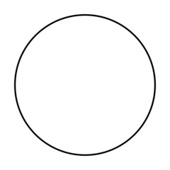 Circle shape icon vector geometry symbol for creative graphic design element in a flat color pictogram illustration