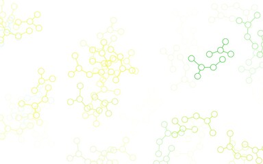 Light Green, Yellow vector backdrop with artificial intelligence data.