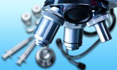 Modern biotechnology scientific research equipment, microscope