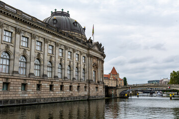 Fototapeta na wymiar Historic buildings on the spree riverbank in the Center of Berlin, Germany