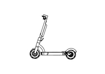 Illustration of Electric Scooter