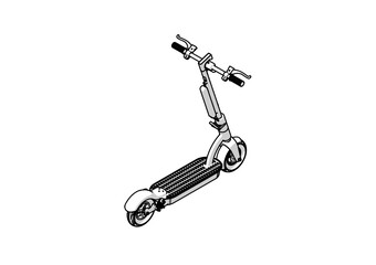 Illustration of Electric Scooter