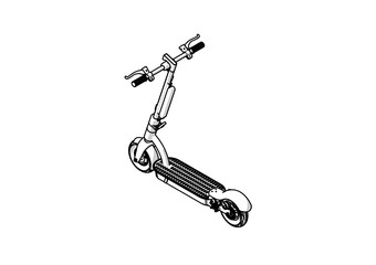 Illustration of Electric Scooter