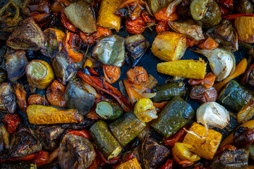 des légumes méditerranéens cuits à la plancha