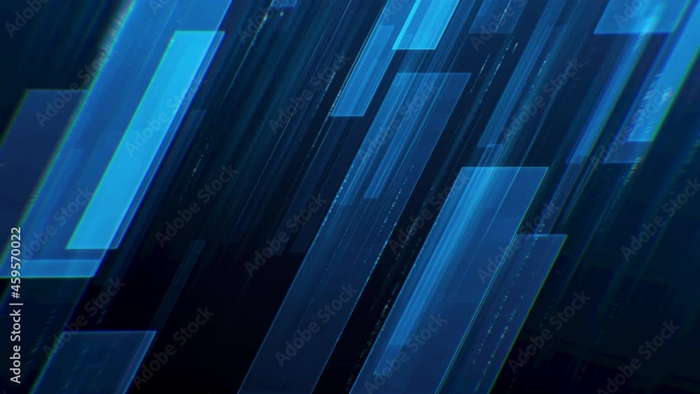 Poster blue color abstract technology background. sci-fi digital data flow animation. cyber space geometric