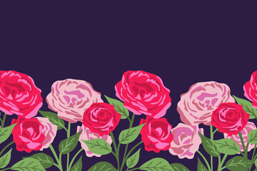 Seamless roses background