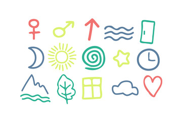 Doodle signs collection