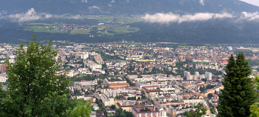 Panorama Innsbrucks von der Hungerburg aus