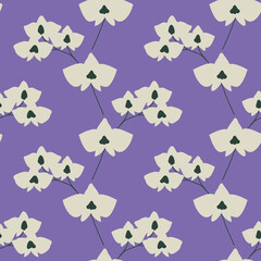 Seamless orchid pattern