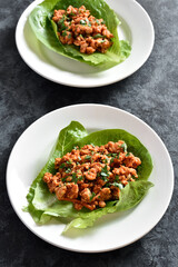 Asian minced meat lettuce wraps