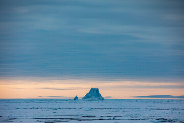 Iceberg in polar regions, the North Pole