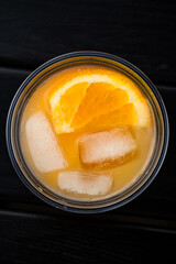 Orange Juice in take away cup with straw