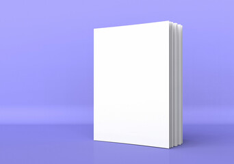 Book Cover Mockup 3d Template Render Notepad Color