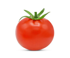Whole tomato isolated on white background