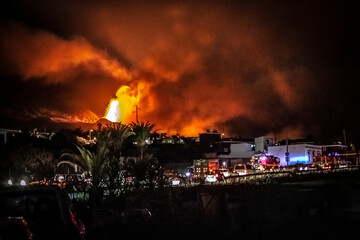 Volcán Cumbre Vieja en La Palma. 