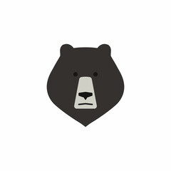 Bear vector. Simple Grizzly face vector design
