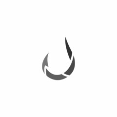 Fototapeta na wymiar Fishing hook modern logo design.
