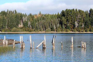 View of Isla Victoria abandoned pier.