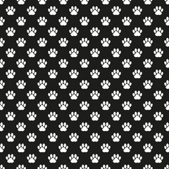 Seamless dog paw pattern background texture