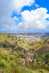 View from the mountain to the Teror settlement