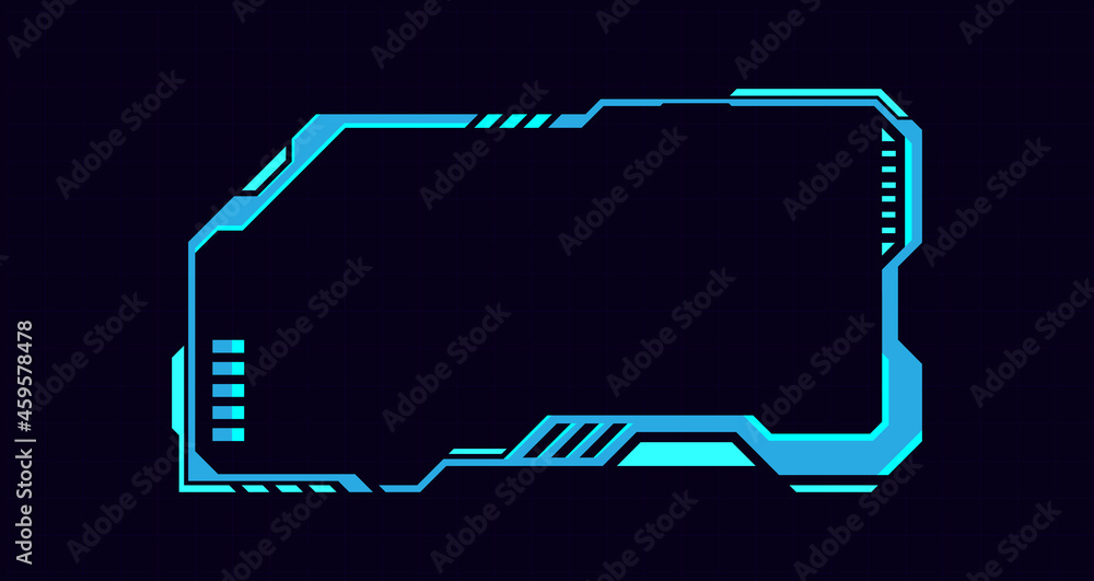 Poster frame hud abstract technology futuristic game control panel design.