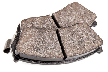 Automotive brake pads, Isolated on white background
