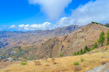 Mountains of the island of Gran Canaria, originally - this is a volcano and the landscape was formed as a result of its activity