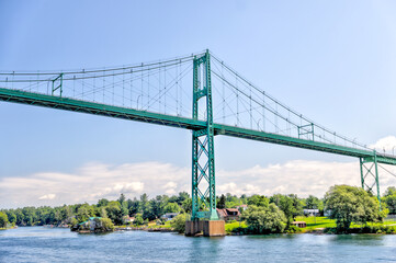 The Thousand Islands Bridge spanning the St Lawrence River between Canada and the USA