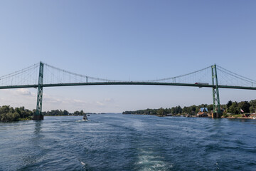 The Thousand Islands Bridge spanning the St Lawrence River between Canada and the USA