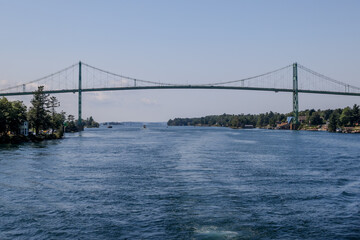 The Thousand Islands Bridge spanning the St Lawrence River between Canada and the USA