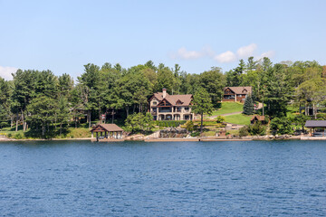 Landscape scenery in the Thousand Islands along the St Lawrence River