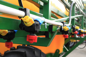 Spray heads of agricultural sprayers. Watering machine. Sprinkler system. Spraying machine.