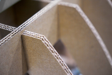 Image of corrugated cardboard. Carton packaging.