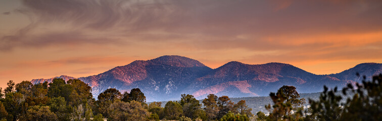 The evening mountains in New Mexico