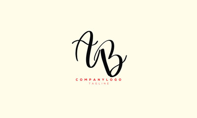 AB, BA, Abstract initial monogram letter alphabet logo design