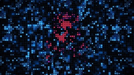 Binary computer data having a computer virus, software piracy, or internet hacking with pirate skull and crossbones concept