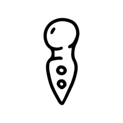 eye roller massager line vector doodle simple icon