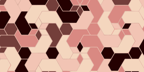 Obraz na płótnie Canvas Geometric pattern with polygonal shape pastel color luxury of pink background and marble texture